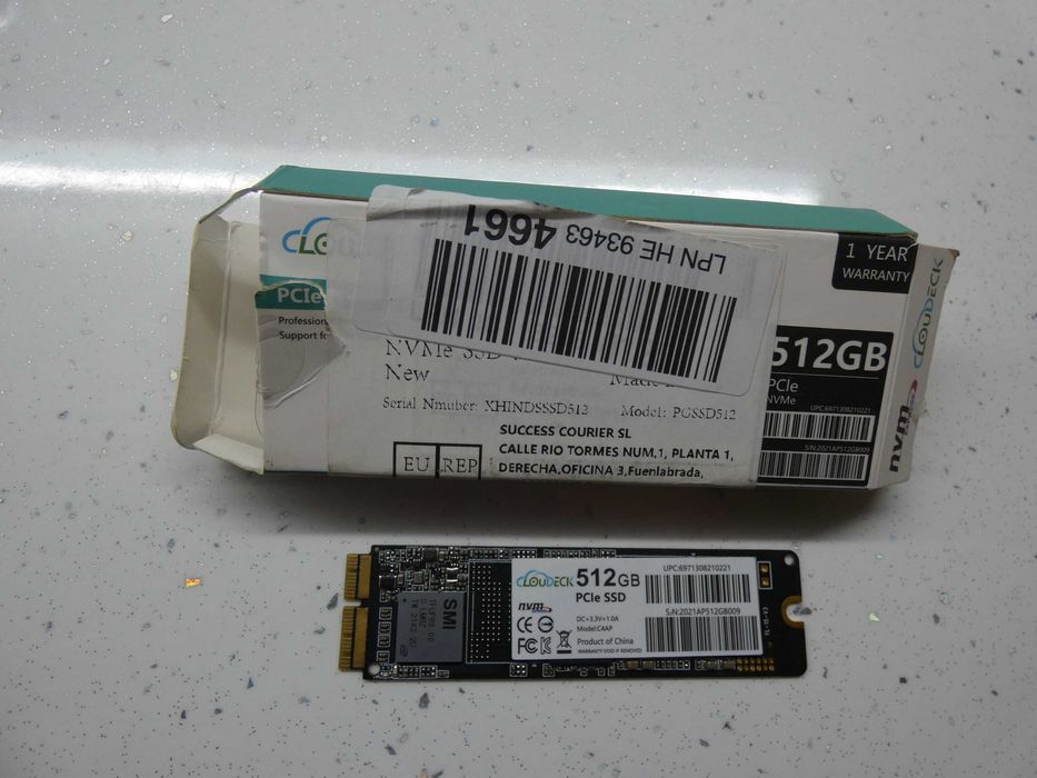 Macbook SSD - PCIe NVMe 512 GB