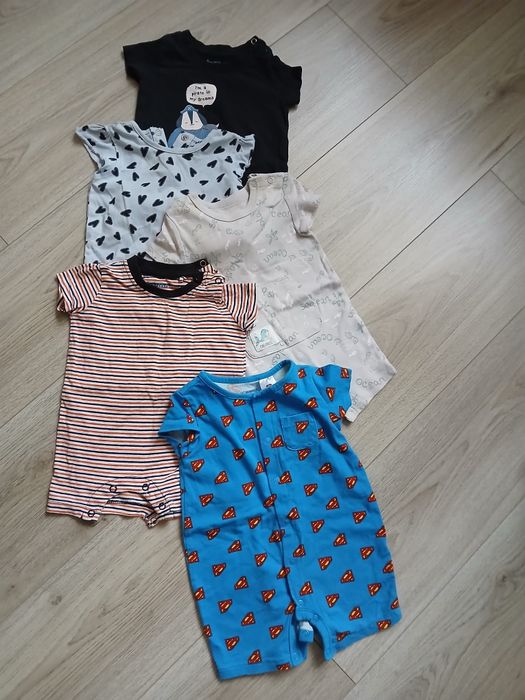 Set salopete mânecă scurta 3-6 luni