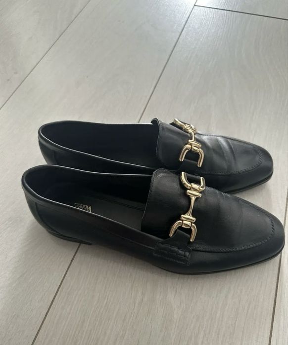Лоферы кожаные Zara 36 размер