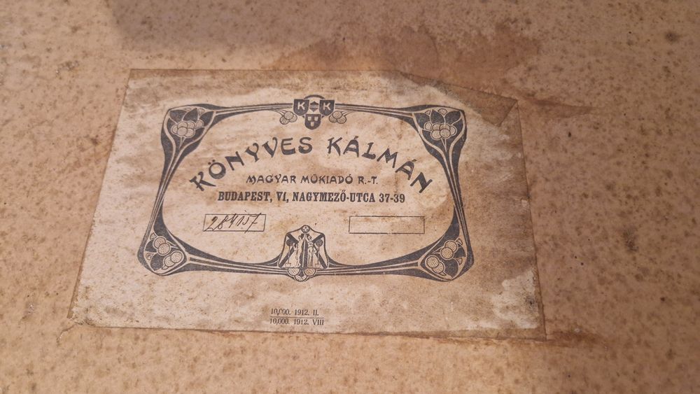 Tablou 114 ani Maica Domnului cu Pruncul, Könyves Kálmán Budapest 1912