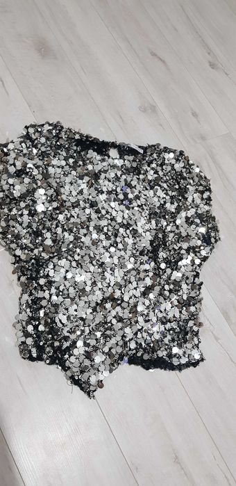 Bluza paiete tip oglinda Zara