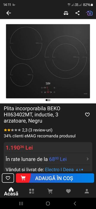 Plita inducție beko noua