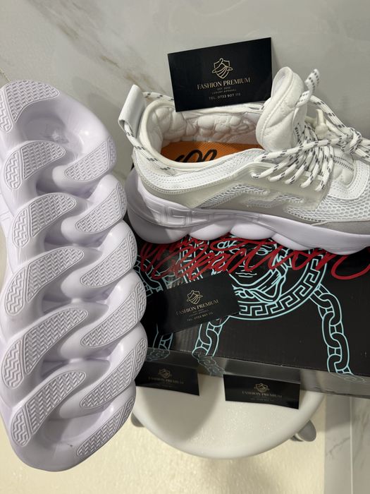 *PREMIUM*  Versace Chain Reaction White Calitate Premium ( Livrare cu Verificare Colet)