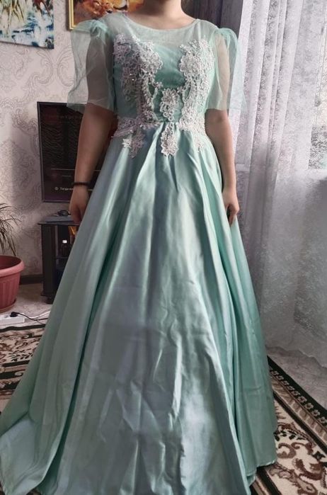 Платье, цвет бирюзовый