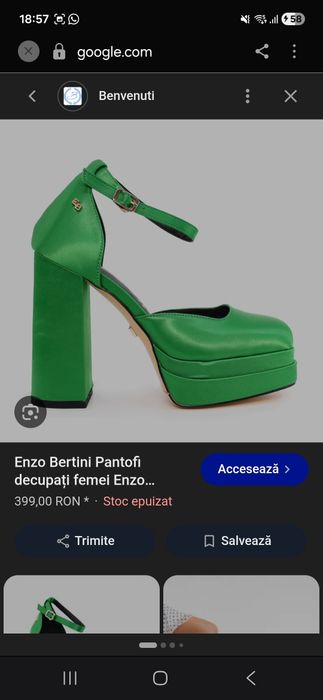 Pantofi Enzo Bertini noi (mai multe mărimi)