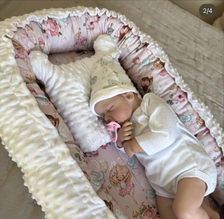 Babynest, cuib pentru bebelusi - handmade, premium, 100% bumbac.