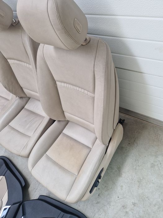 Interior scaune bancheta piele crem bmw f10 lci facelift cu încălzire