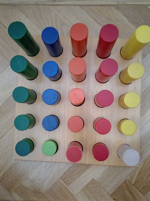 Joc tavă cu cilindri din lemn, Scara Montessori