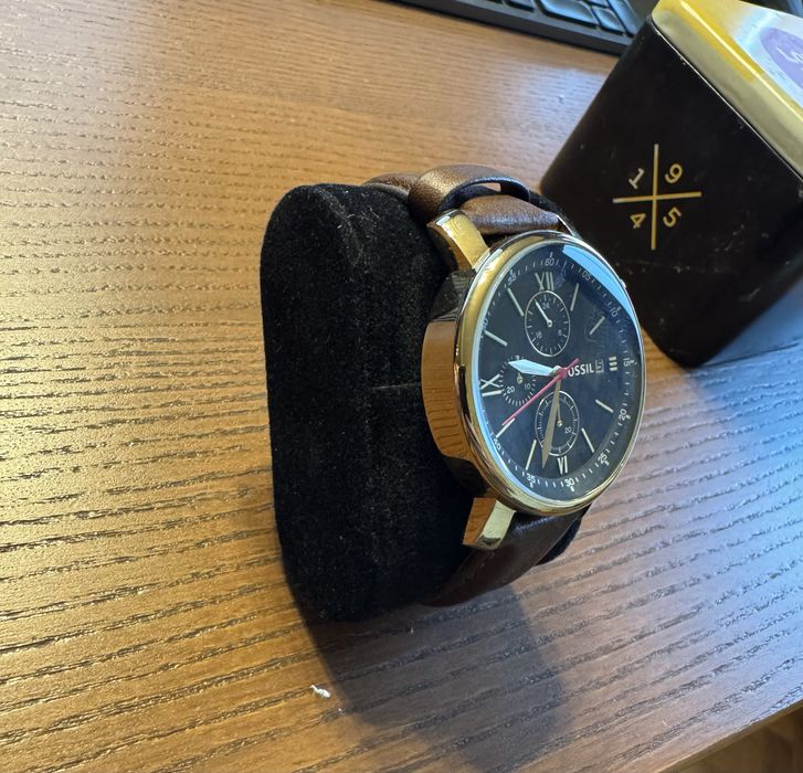 Fossil ceas Cronograf | curea piele quick release