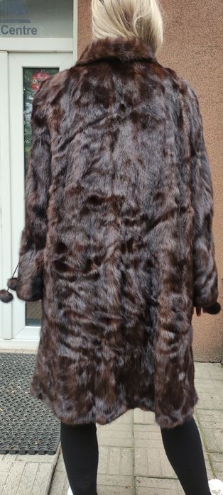 Норковая шуба коричневая