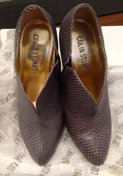 Colin Stuart by Victoria.s Secret Ghete piele sarpe Gri 37 NOI