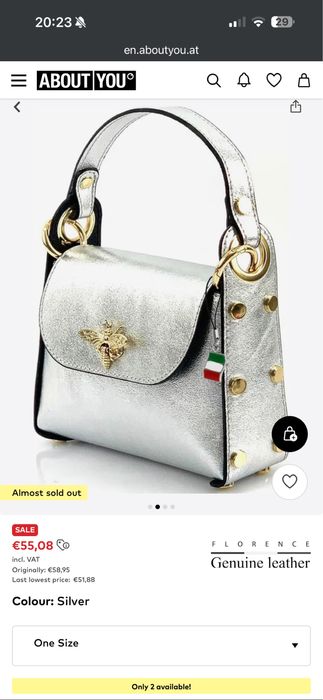 Чанта в сребърно и златно