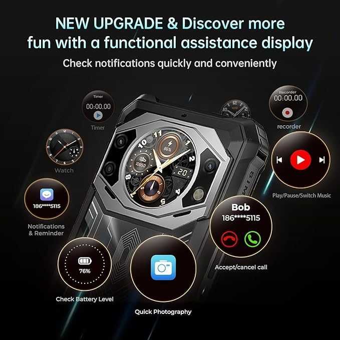 Fossibot F101 Pro Dual Screen 15GB RAM 128GB ROM с IP68 защита