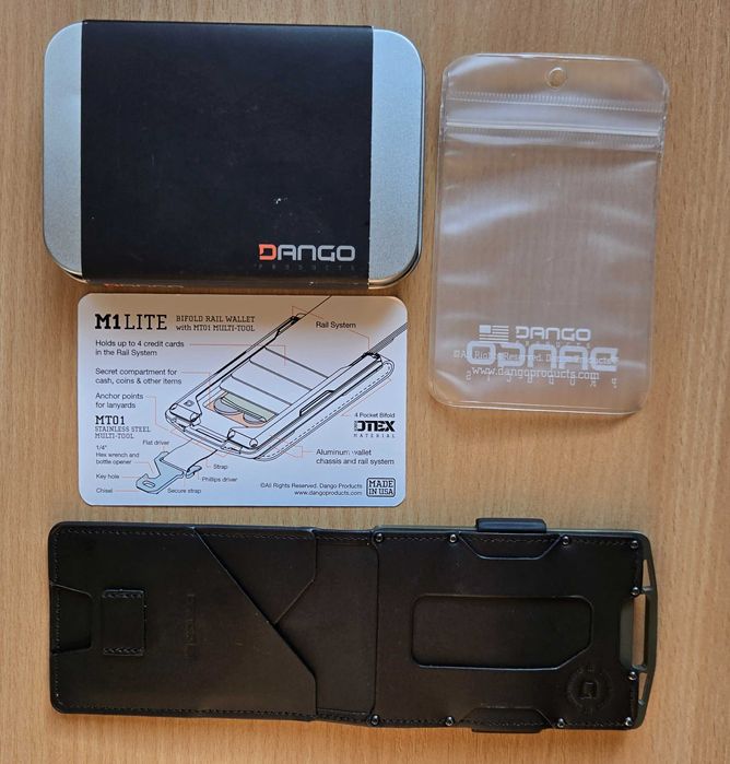 Portofel minimalist DANGO aluminiu | M1 LITE | US made | Nou