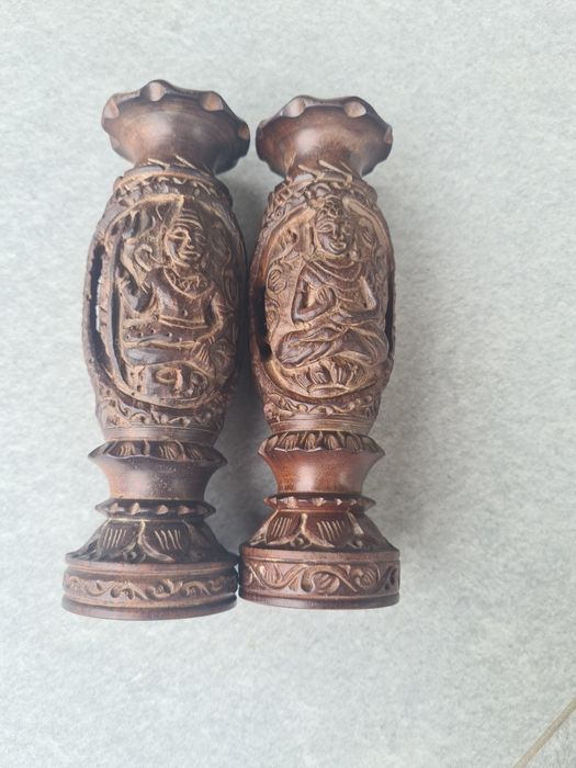 Set vaze din lemn exotic handmade