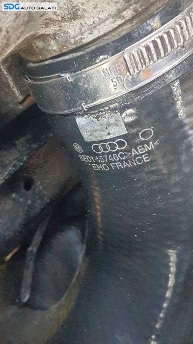 Furtun Conducta Presiune Aer Intercooler Dreapta Audi A4 B6 2.5 TDI V6 AKE AYM 2001 - 2005 Cod 8E0145746C [C1726]