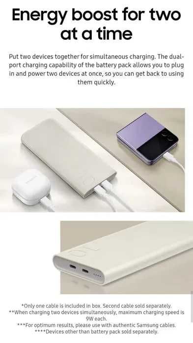 Оригинальный Powerbank Samsung 20000mAh 25W dual type-c. Есть доставка