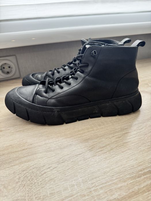 Ботинки кожа мех зимнии