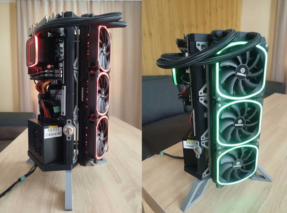 Carcasă PC Triangulus ITX Tower – Open Frame – Mini-ITX