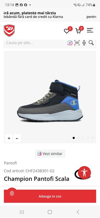 Adidasi Champion waterproof mărimea 35