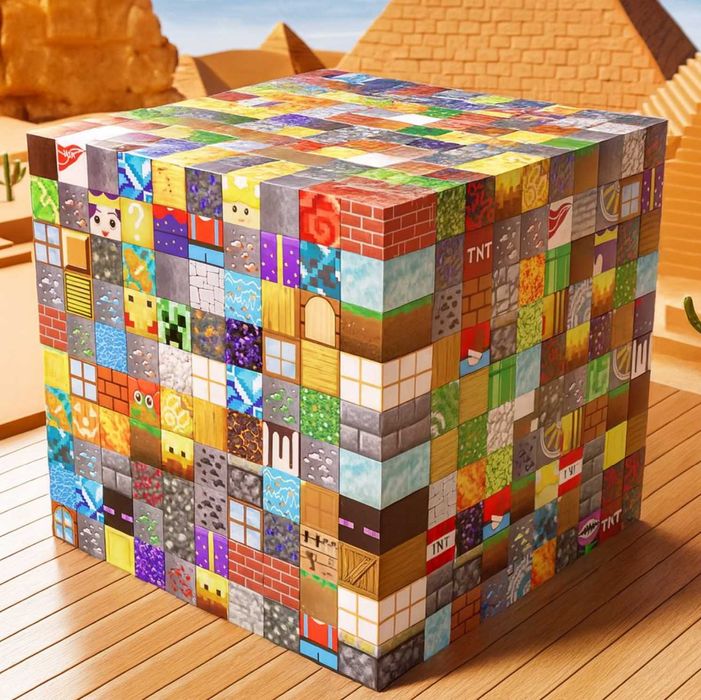 Магнитни кубчета Майнкрафт 100 бр. в кутия Minecraft Magnetic Blocks.