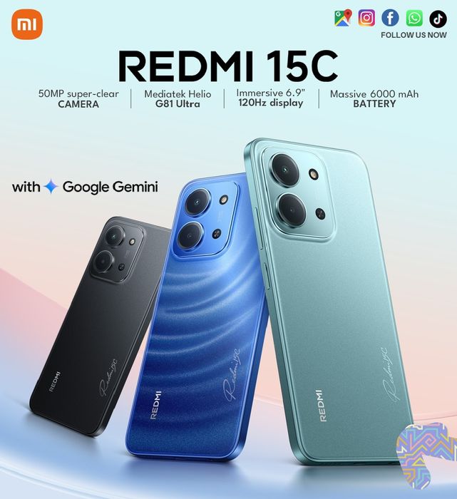 Bepul dostavka redmi 15c