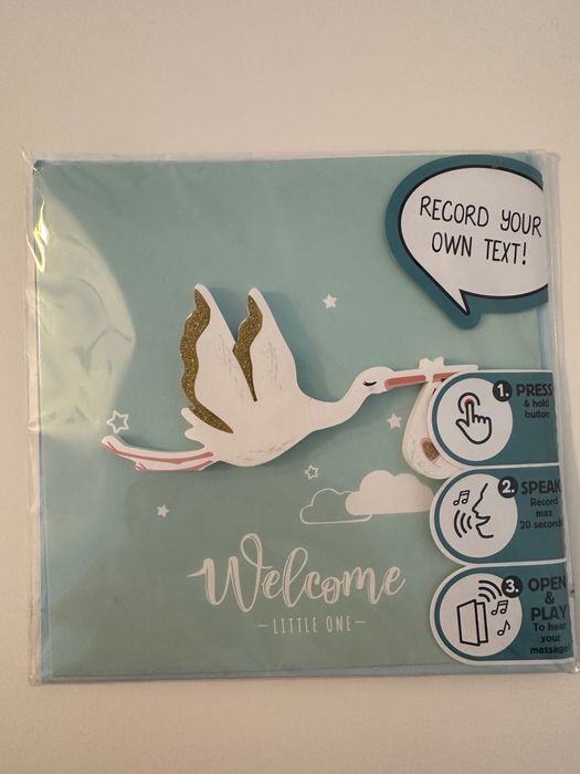 Felicitare audio nou nascut - cadou botez