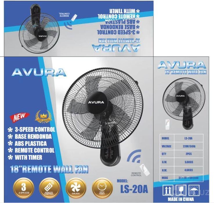 Напольный и настенный вентилятор Avura