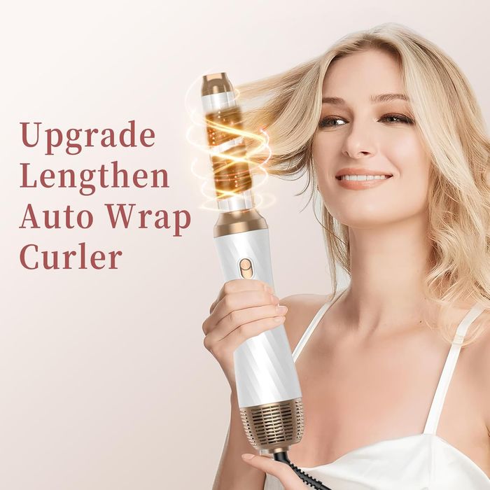 Стилизатор за коса 6в1, йонен сешоар, изправяне, въздушна маша къдрици