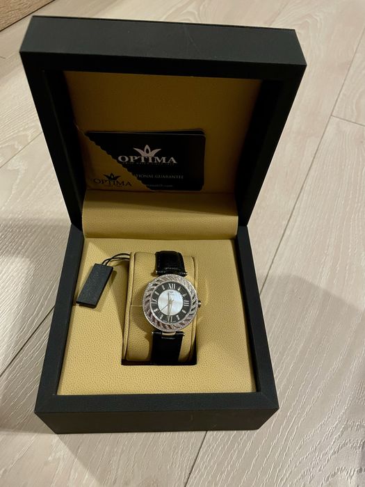 Optima - Ceas elvețian de damă cu diamante - OSL317-SL-D-3
