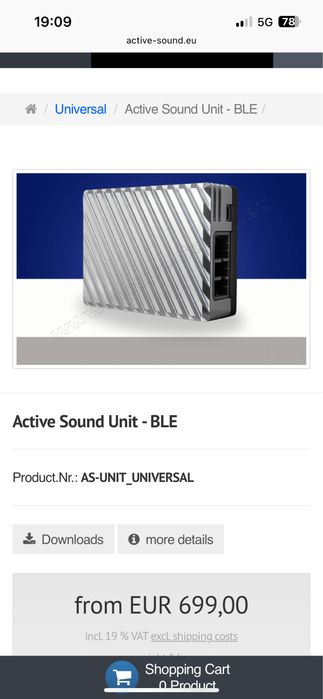 Audi a6 c7 active sound booster module