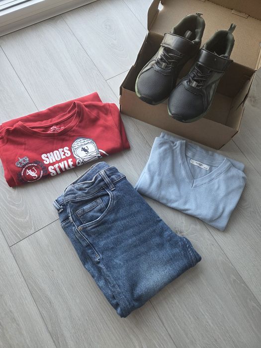 9 lei buc! Lot băiat 134–146 + adidași Reebok 34 | Ideal pentru joaca sau școală