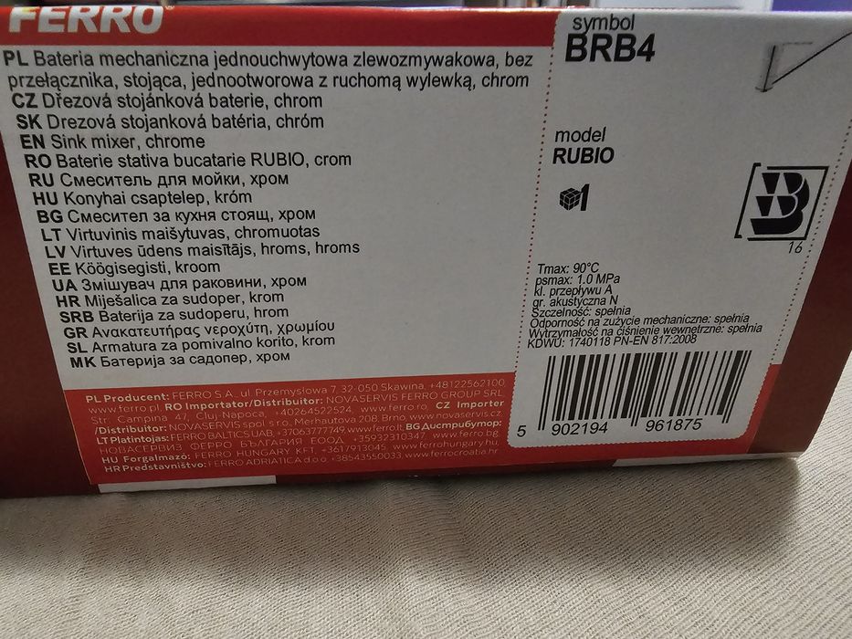 Baterie Ferro bucătărie nou