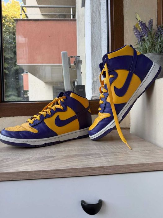 Маратонки Nike Dunk High Retro “Lakers” Purple/Yellow МЪЖКИ размер 45