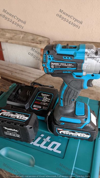 Акумулаторен ударен винтоверт Makita Железен патронник 40V 5Ah МАКИТА