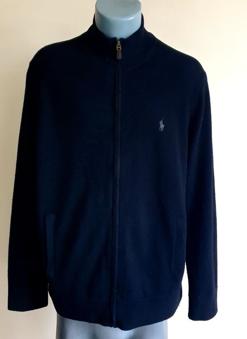 POLO Ralph Lauren Cardigan Wool Full Zip L ОРИГИНАЛ Мъж Вълна с цял ци