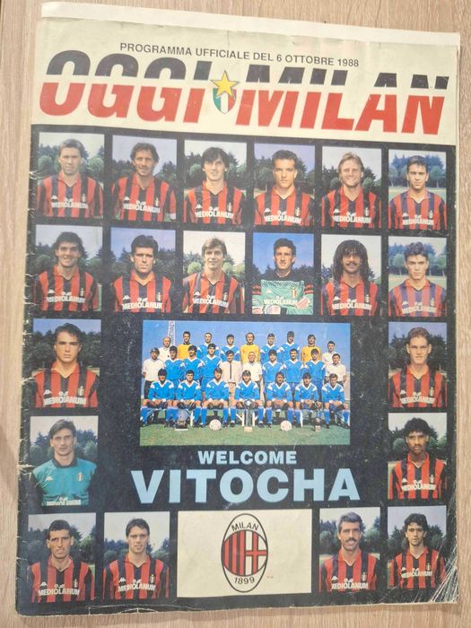 ОРИГИНАЛ! Уникално колекционерско футболно списание от 1988 г.  AC MILAN – ВИТОША / ЛЕВСКИ