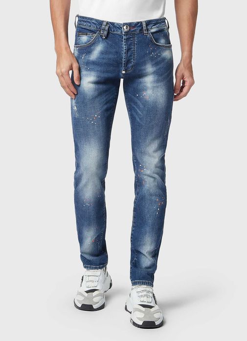 PHILIPP PLEIN оригинални сини мъжки дънки размер 40