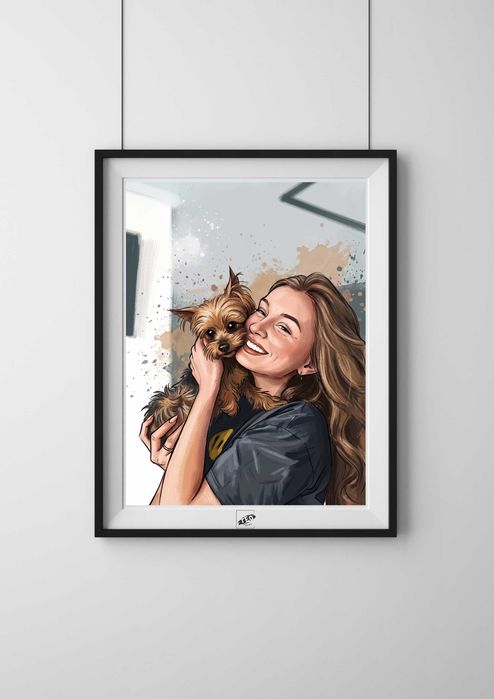 Portrete & Caricaturi Personalizate + RAMĂ CADOU - TeoStudio.ro