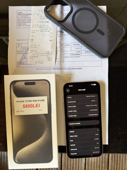 Iphone 15 Pro Max | 512 GB | Factura, Cutie