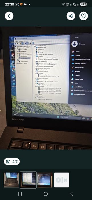 Lenovo T450, i5-5300, ram 8gb, ssd  256gb