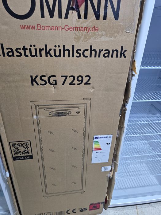 Нова хладилна витрина с вентилатор Bomann KSG 7292 бял