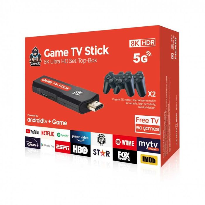 НОВА Конзола X2 PRO 35000+ игри Smart TV Box game 2 джойстика 8K HDMI