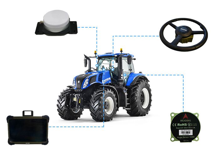 NEWDI NG3A GPS гидравлический автопилот для трактора Sunnav