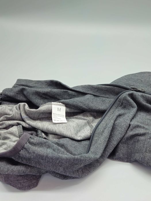 Дрешка-боди за женско куче с цип на гърба – сива, размер M