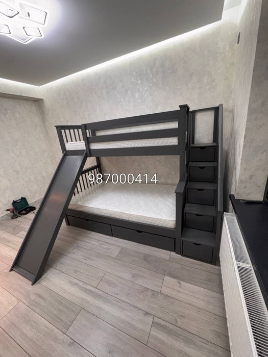 Кроватка домик двухьярусной