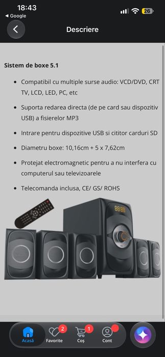 Sistem de boxe Myria 5.1