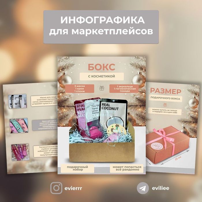 Инфографика для маркеплейсов |Оформление карточек для Wildberries,Uzum