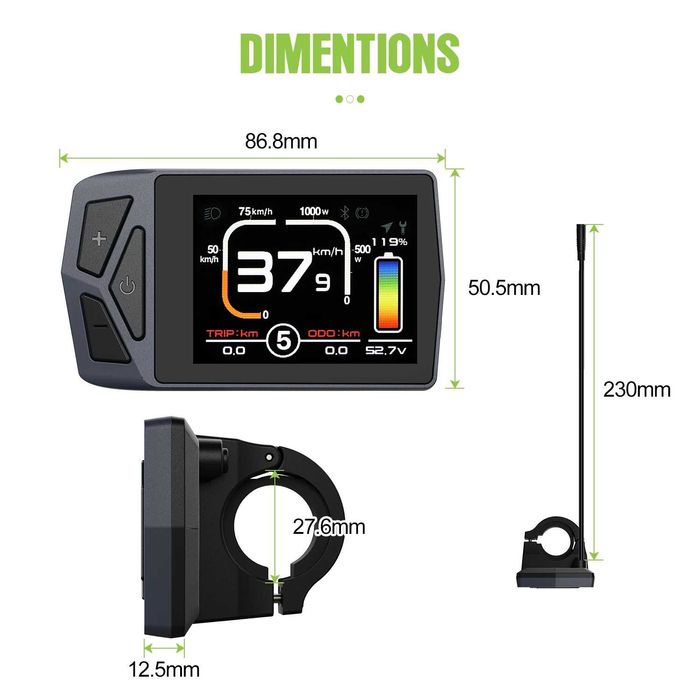 Мотор за велосипед Bafang BBS02B 48V 750W с дисплей EKD01 Blue-t (НОВ)
