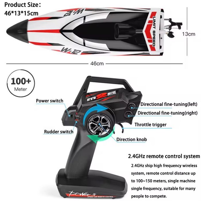 RC лодка – мощна, 35 км/ч, бърза и водоустойчива за забавление